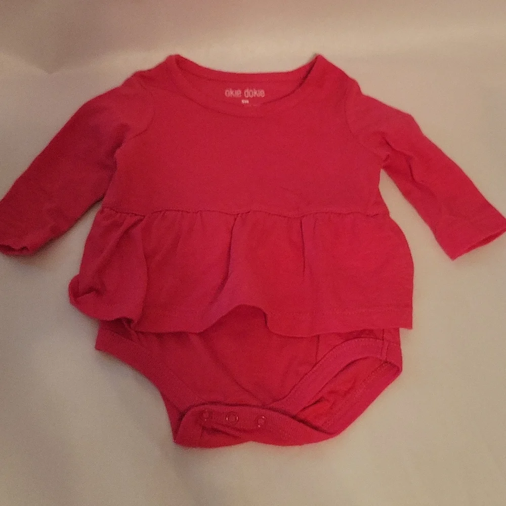 Okie Dokie Long Sleeve Skirt Onesie